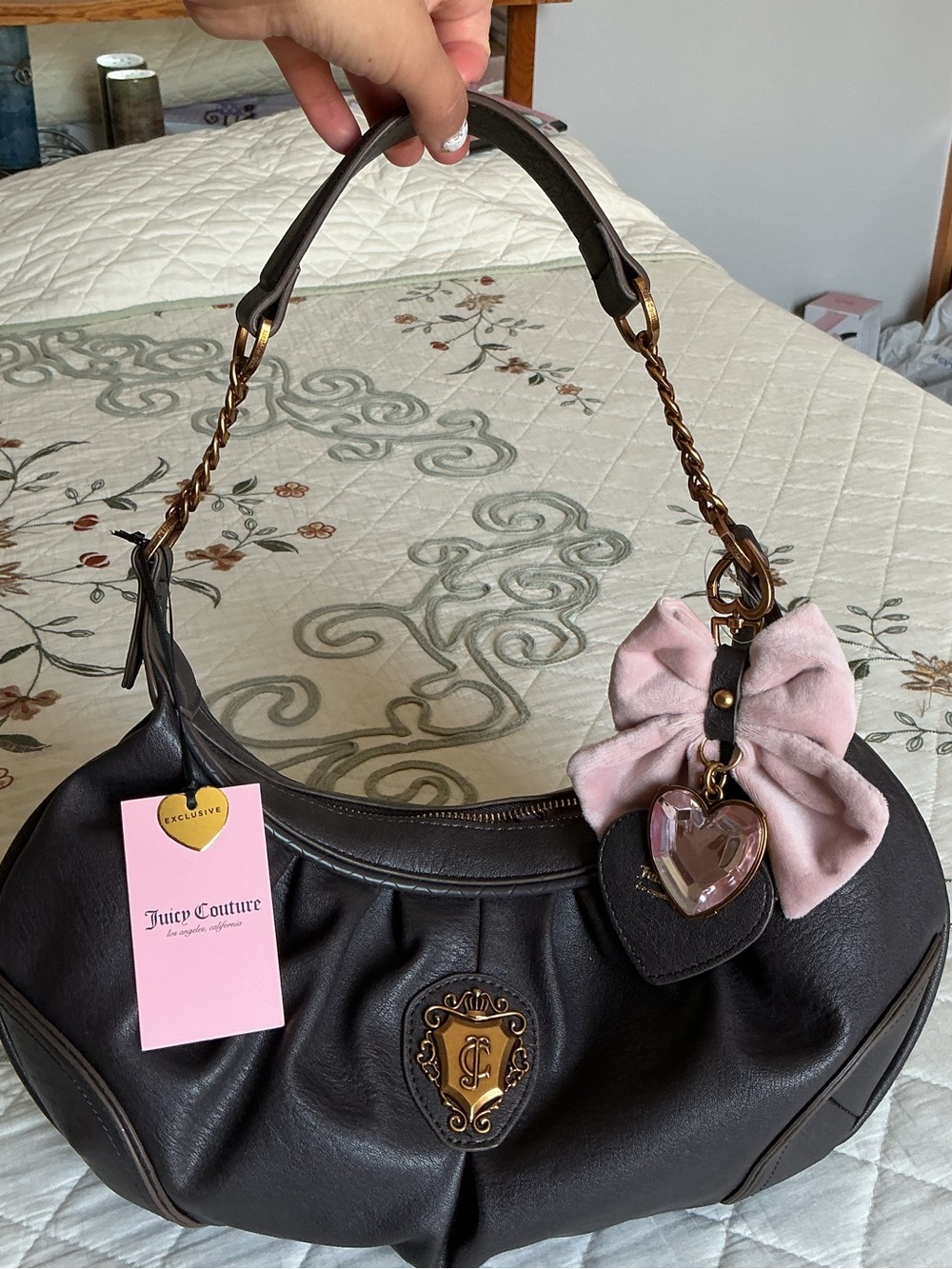Juicy couture pink bow bag